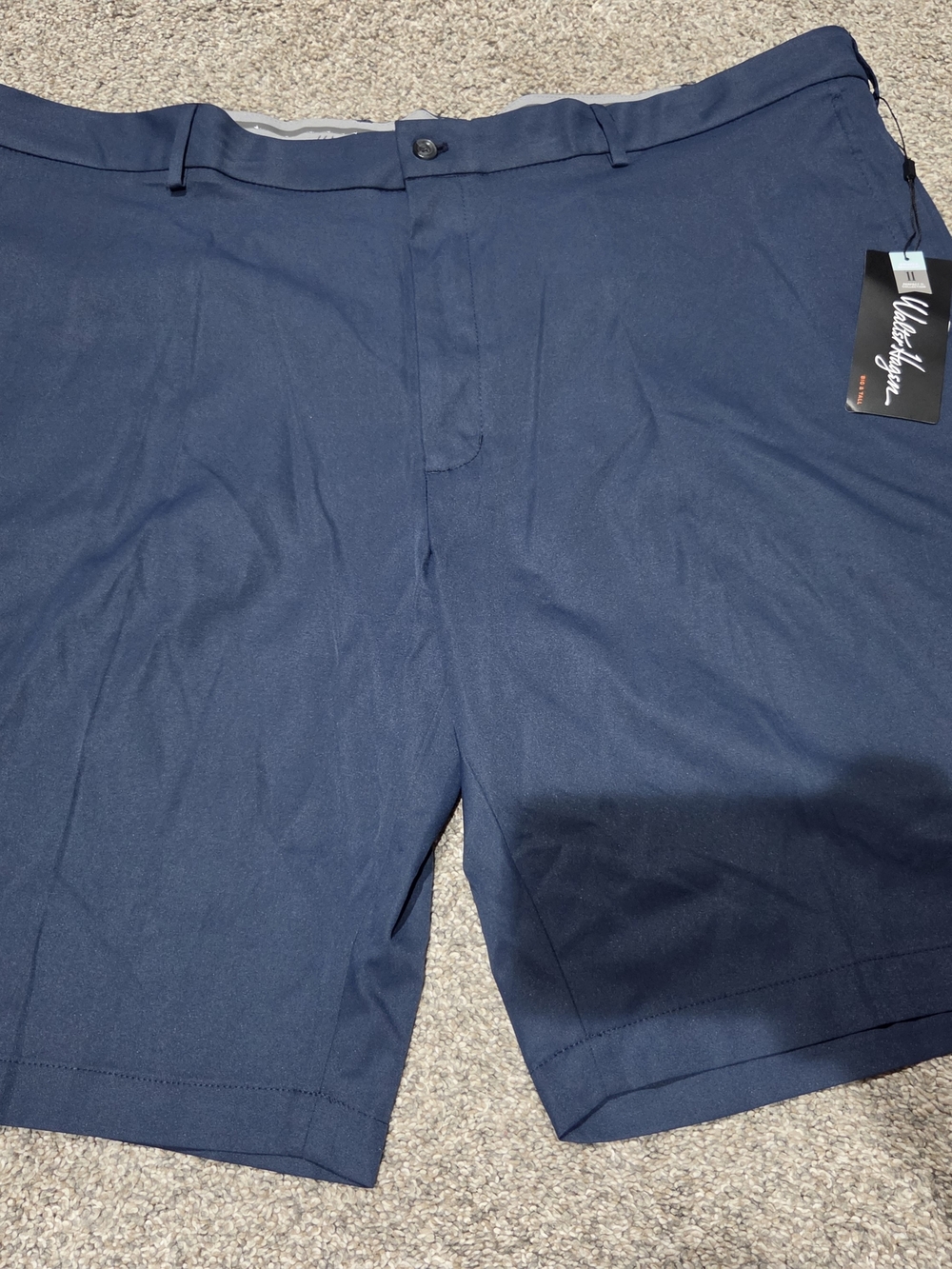 Walter Hagen Navy Flat-Front Performance Golf Shorts Size 46 New